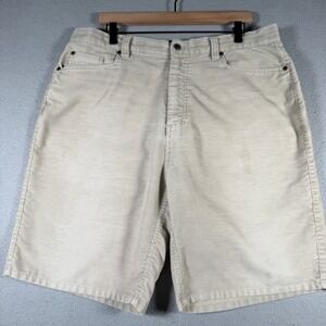 Hobie Mens Corduroy Shorts Tan Beige 5 Pocket Casual Surf Style‎ Size 38